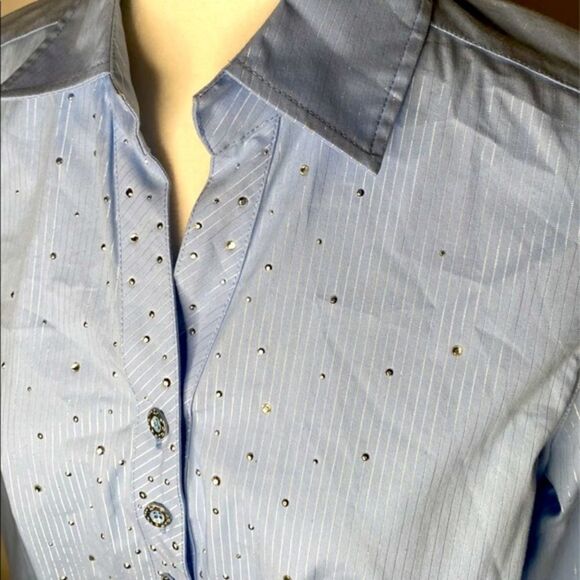 TanJay Embellished Button Down Blouse - Picture 5 of 9